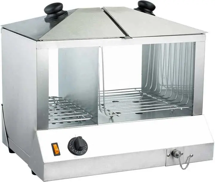 Omcan Fw-Cn-0200-H 18-Inch Hot Dog Steamer & Bun Warmer – 200 Dogs / 60 Buns 1