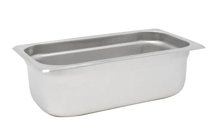 Omcan Gn 1/3 Anti-Jam Steam Table Pan – 4-Inch Deep, Stainless Steel (80268) 1