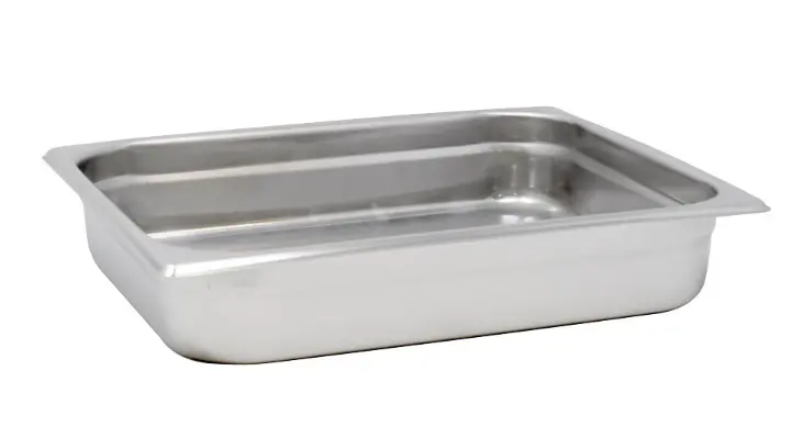 Omcan Half-Size Anti-Jam Steam Table Pan – 2.5-Inch Depth, Stainless Steel (80262) 1
