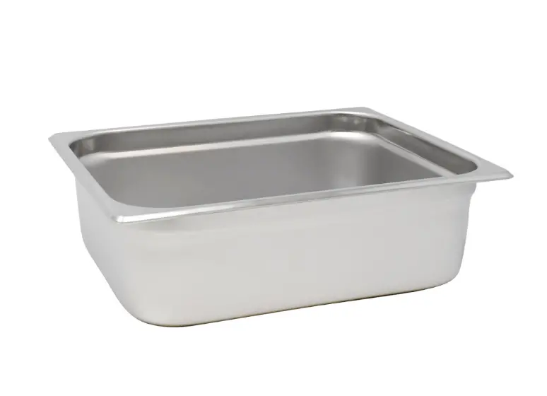 Omcan Half-Size Anti-Jam Steam Table Pan – 4-Inch Deep, Stainless Steel (80263) 1