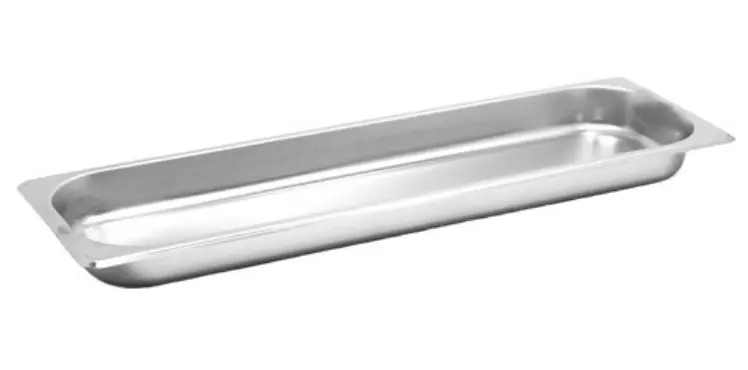 Omcan Half-Size Long Stainless Steel Steam Table Pan – 1.5" Depth (Model 80648) 1