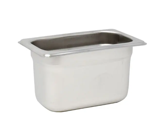 Omcan Ninth-Size Stainless Steel Steam Table Pan With Anti-Jam Design – 4" Depth (Model 80283) 1