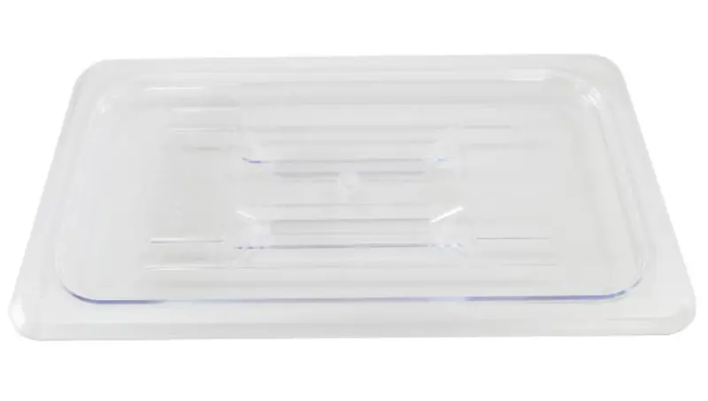Omcan Polycarbonate Third-Size Clear Solid Food Pan Cover (Model 80023) 1