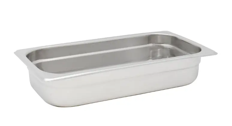 Omcan Third-Size Anti-Jam Steam Table Pan – 2.5-Inch Depth, Stainless Steel (80267) 1