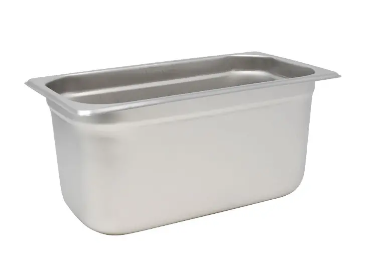 Omcan Third-Size Anti-Jam Steam Table Pan – 6-Inch Depth, Stainless Steel (80269) 1