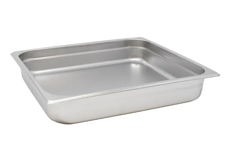 Omcan Two-Third-Size Stainless Steel Steam Table Pan – 2.5" Depth (Model 80613) 1