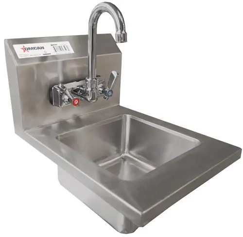 Omcan Wall-Mounted Hand Sink – Compact Design, Model 46507 1