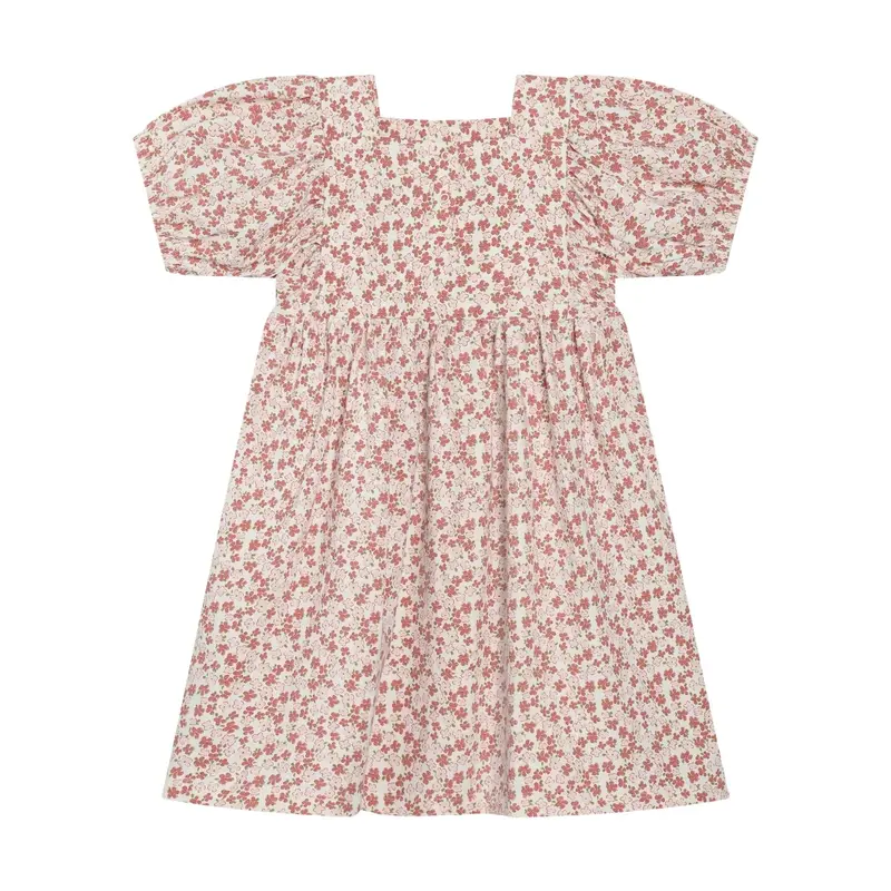 Organic Cotton Floral Dress For Girls – Botanical Print 1