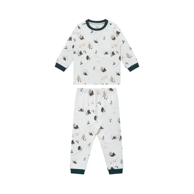 Organic Cotton Long-Sleeve Two-Piece Pajama Set 1