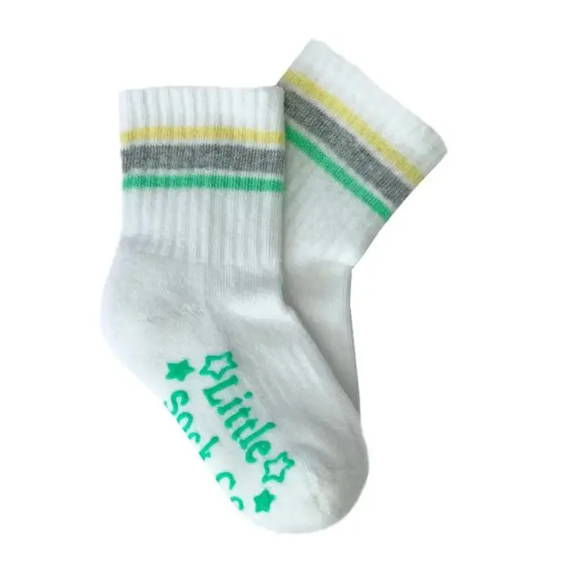 Organic Cotton Sporty Quarter Crew Socks With Grip 1