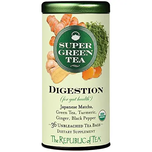 Organic Digestion Super Green Tea Bags – Republic Of Tea Detox Blend 1