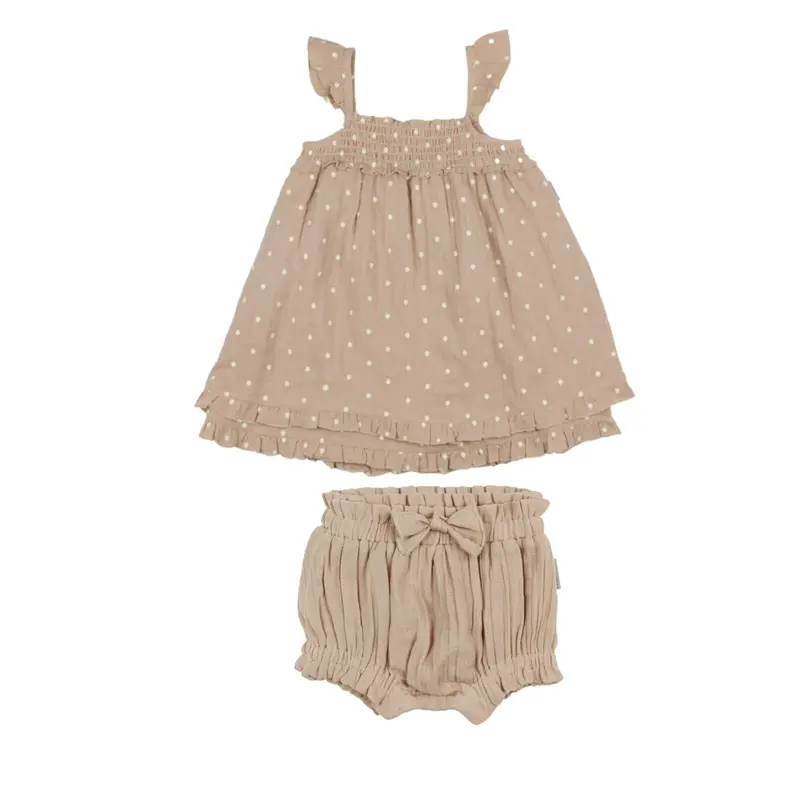 Organic Muslin Summer Dress And Matching Bloomers 4