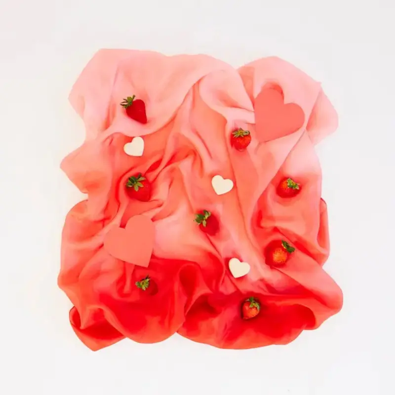 Organic Strawberry Playsilk For Imaginative Play 1