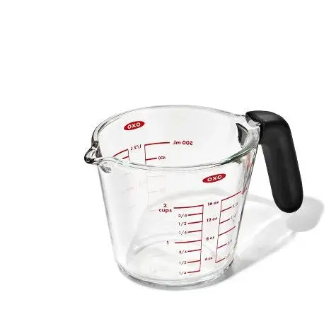 Oxo 2-Cup Glass Measuring Cup – Heat-Resistant, Graduated With Pour Spout 1
