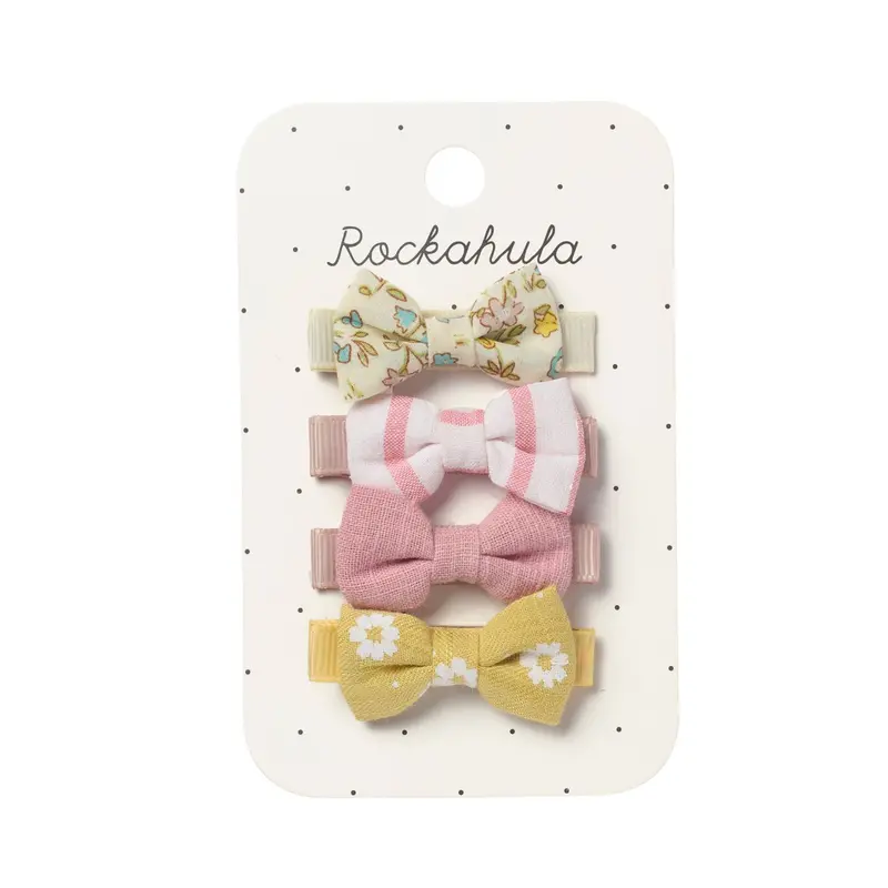 Petal-Style Mini Bow Hair Clips 1