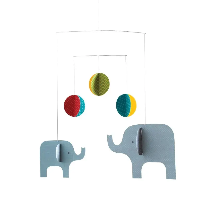 Petit Collage Elephant-Themed Paper Hanging Mobile 1