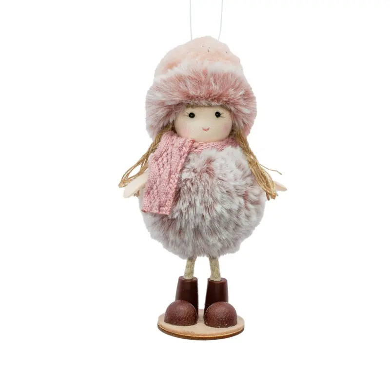 Pink Fuzzy Girl Standing Tabletop Decoration 1