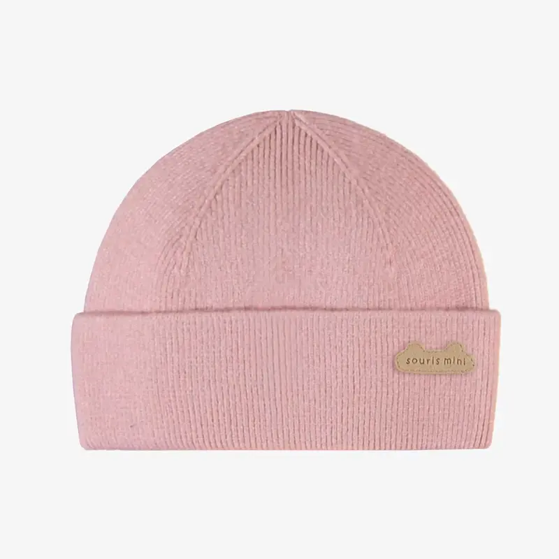 Pink Knit Newborn Toque With Soft Finish 1