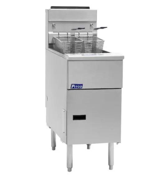 Pitco Sg14S Natural Gas Floor Fryer – 40–50 Lb Capacity, 110,000 Btu 1