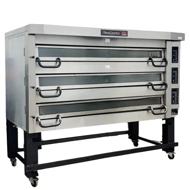 Pizzamaster For02412 Three-Deck Electric Pizza Oven – 90-Inch, 24×10-Inch Capacity (Refurbished) 1