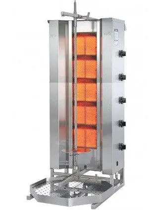 Potis Gd5 Natural Gas 5-Burner Shawarma Rotisserie Grill 1