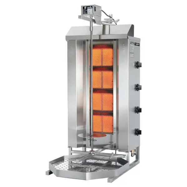Potis Na-Gd4-Ng 4-Burner Natural Gas Gyro & Shawarma Grill 1