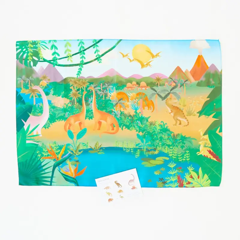 Prehistoric Dinosaur-Themed Seek-And-Find Playsilk 1