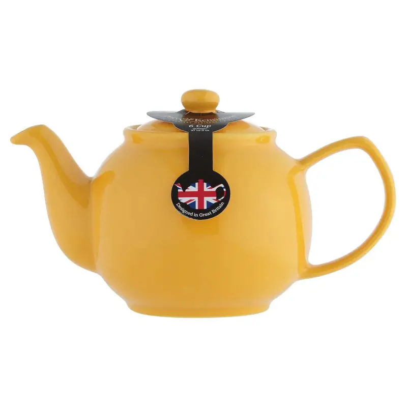 Price & Kensington 6-Cup Mustard Yellow Teapot With Smooth Pouring Spout 1