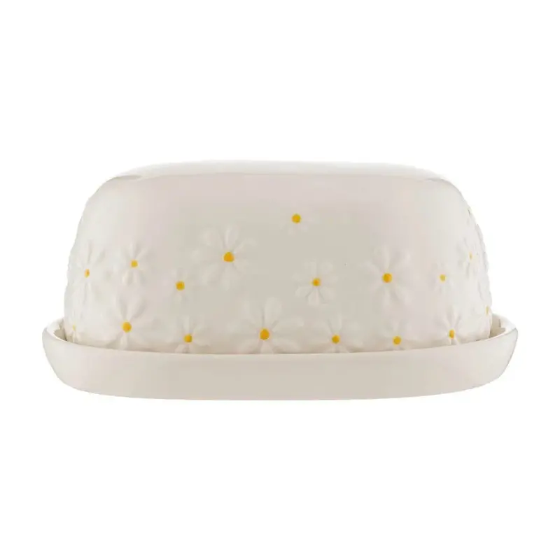 Price & Kensington Daisy Butter Dish – Porcelain Floral-Print Butter Keeper 1