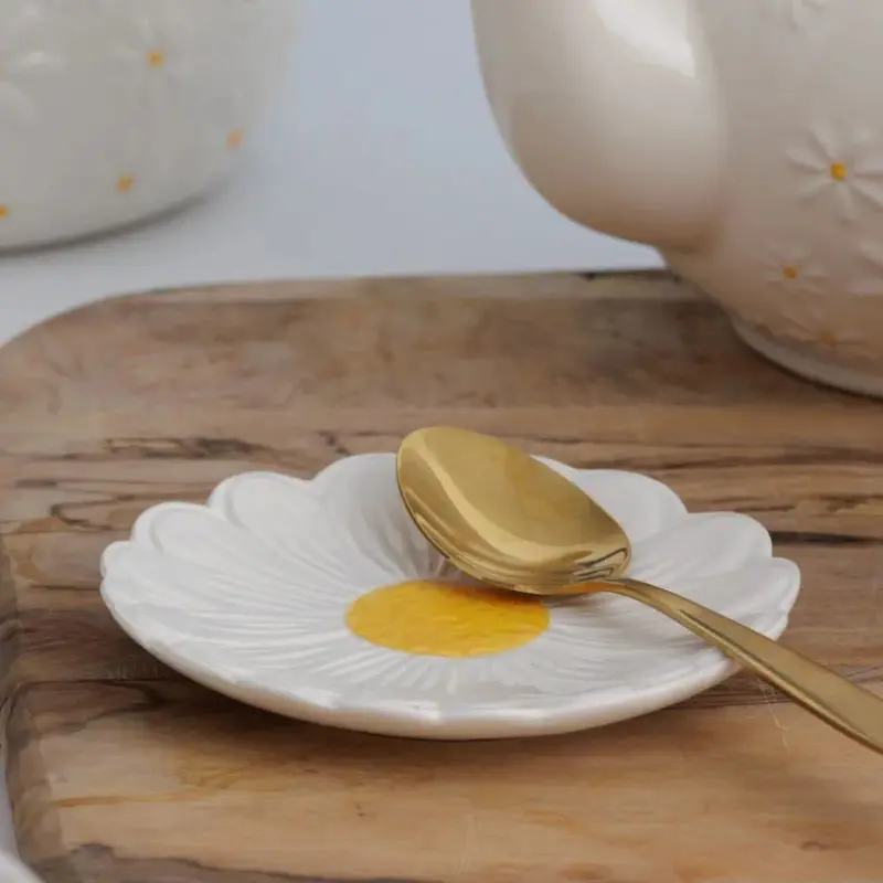 Price & Kensington Daisy Ceramic Spoon Rest – Floral Tea-Time Accessory 1