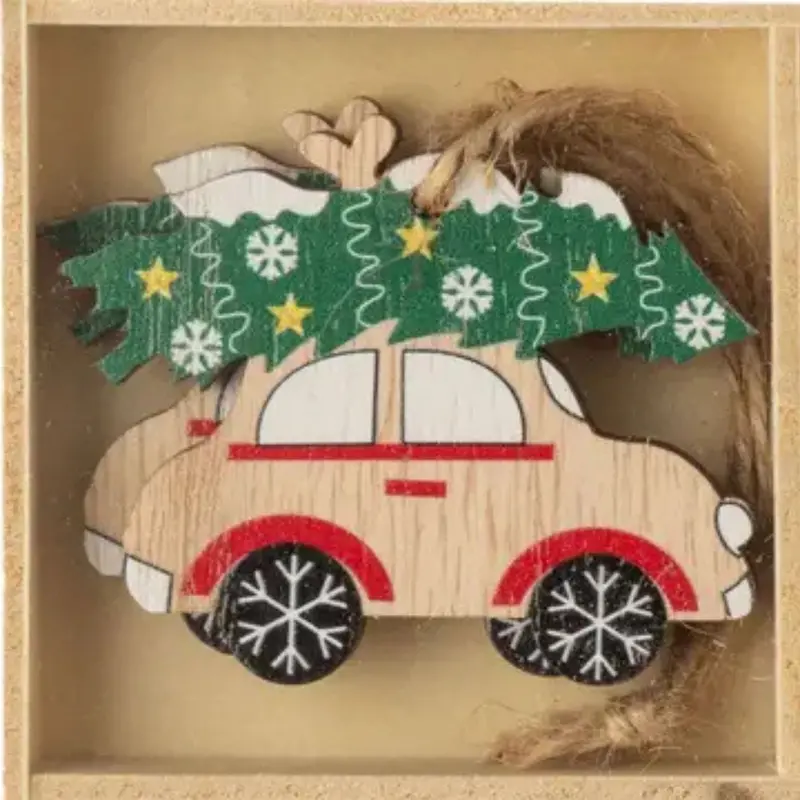 Printed Wooden Car Ornament (Mini Size) 1
