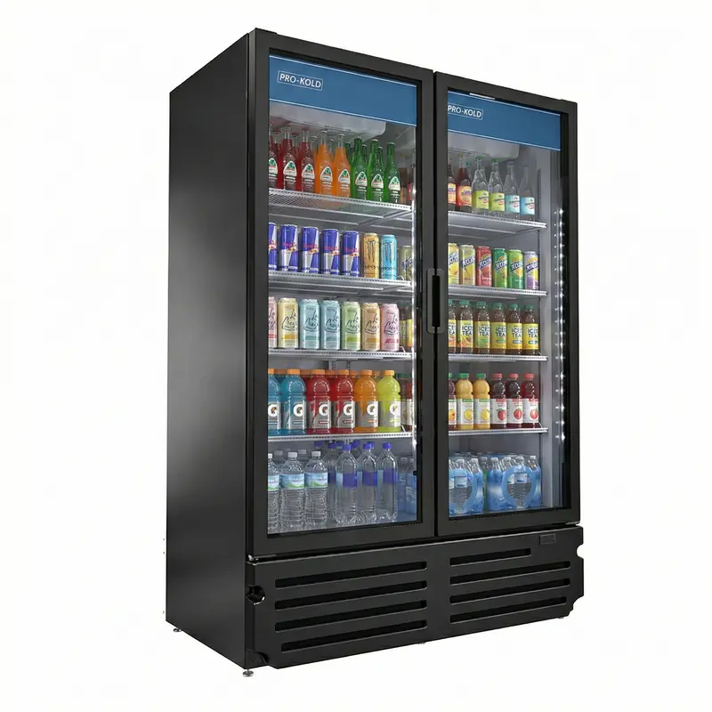 Pro-Kold 48-Inch Dual-Glass Door Merchandiser Cooler – 23.8 Cu. Ft. High-Visibility Refrigerated Display (Vc-43) 1