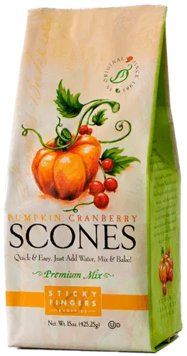 Pumpkin Cranberry Scone Mix – Sticky Fingers Bakery 1