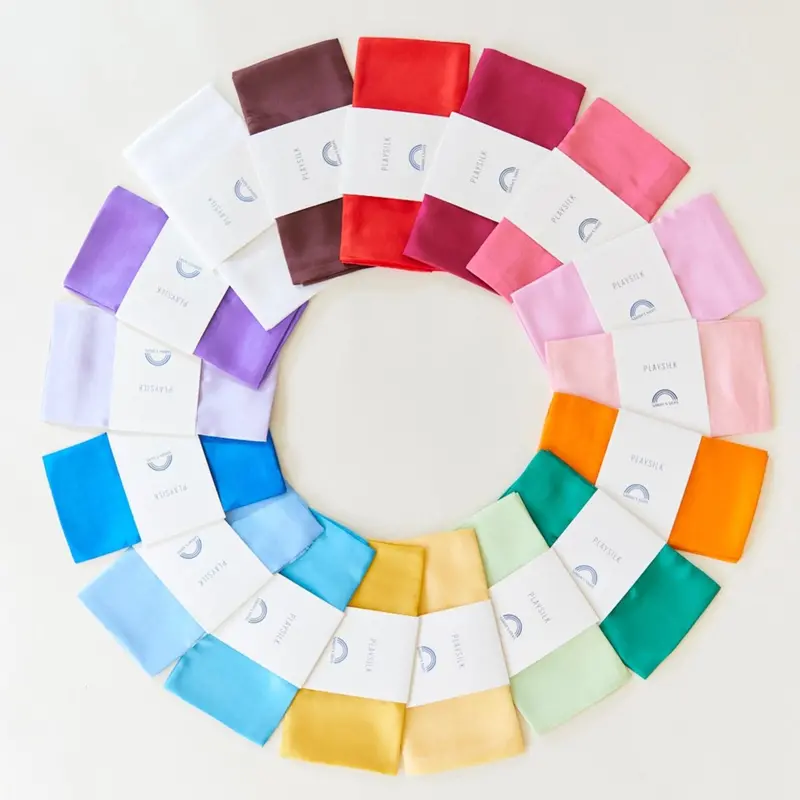 Pure-Hue Solid Colour Playsilks (Set Of 6) 1