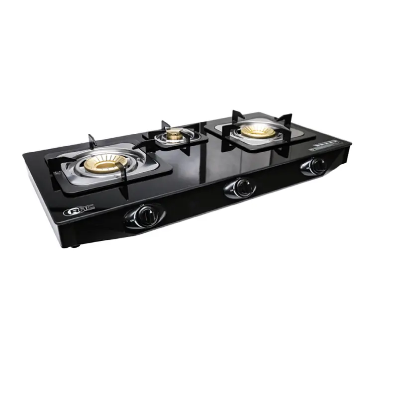 Rac Rc-301 Glass-Top Gas Stove With 3 Burners 1
