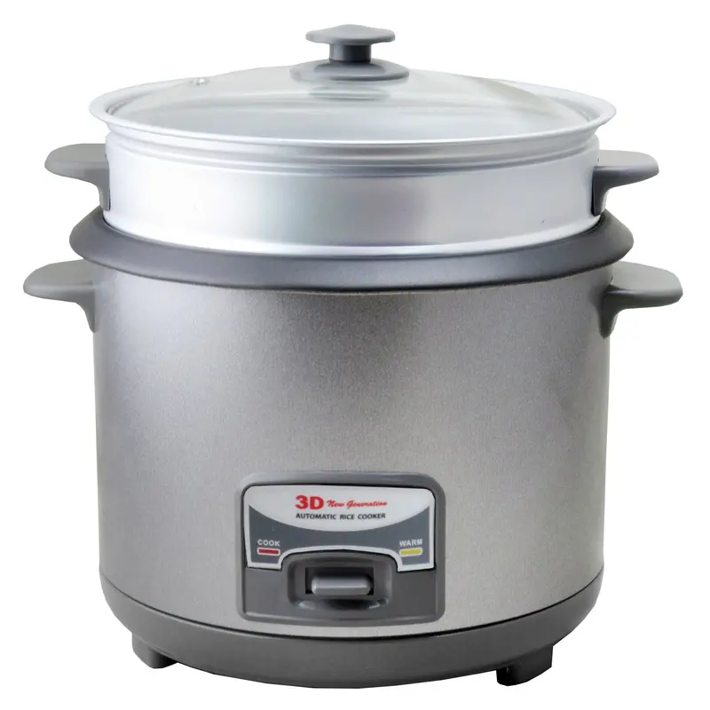 Rc-16C 3D 3-Liter Metallic Gray Rice Cooker With Steaming Tray 1