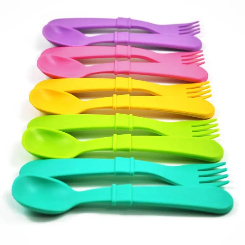 Re-Play Toddler Utensil Set – Eco-Friendly Fork & Spoon Combo 1