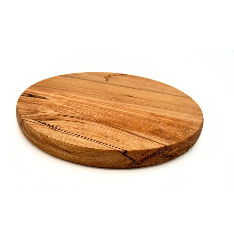 Red Birch Round Cutting Board & Cheese Serving Platter 1