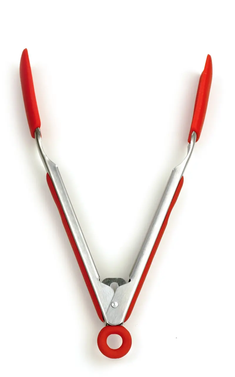 Red Heat-Resistant Silicone Tongs – Rsvp Premium Grip 1