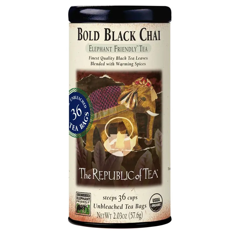 Republic Of Tea Bold Black Chai – Spiced Full-Bodied Tea 1