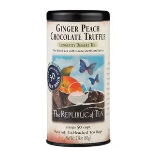 Republic Of Tea Ginger Peach Chocolate Truffle Flavored Tea 1
