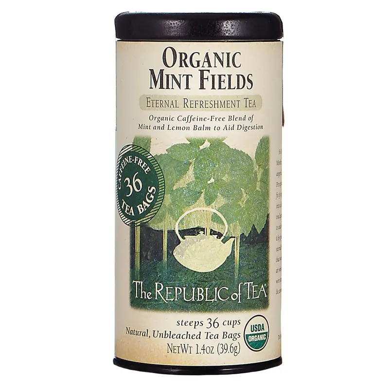 Republic Of Tea Organic Mint Fields – Refreshing Peppermint Herbal Tea 1
