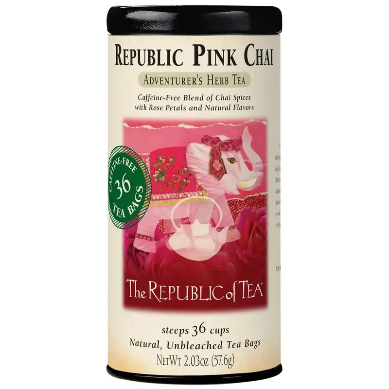 Republic Of Tea Pink Chai Spiced Herbal Tea 1