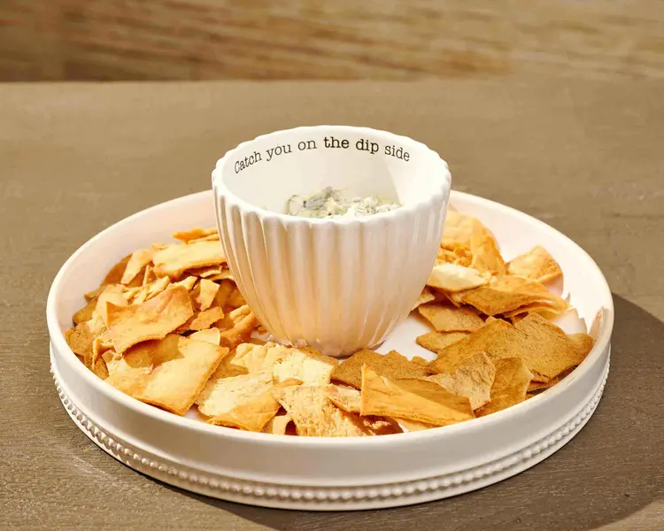 Reversible Chip-And-Dip Pedestal Tray 1
