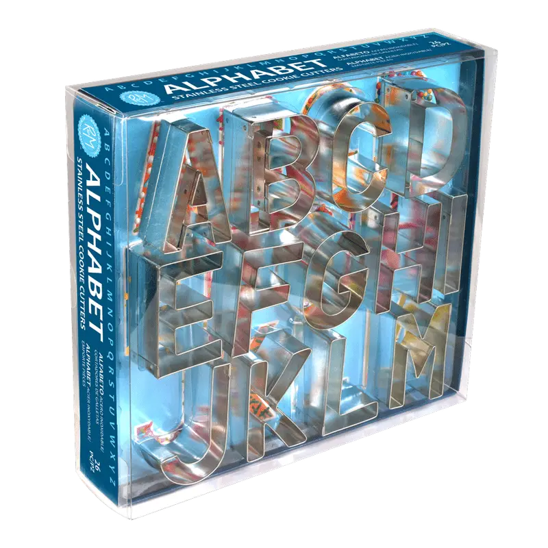 R&M Alphabet Cookie Cutter Set – 26 Uppercase Letters 1