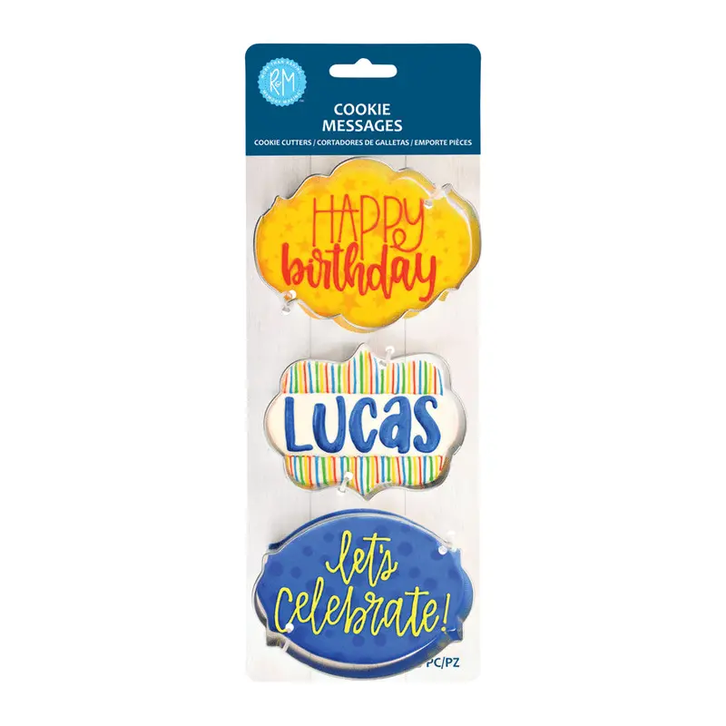 R&M Cookie Message Cutters - 3-Piece Set 1