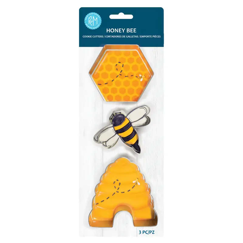 R&M Honeybee Cookie Cutter Set - 3-Piece Assortment 1