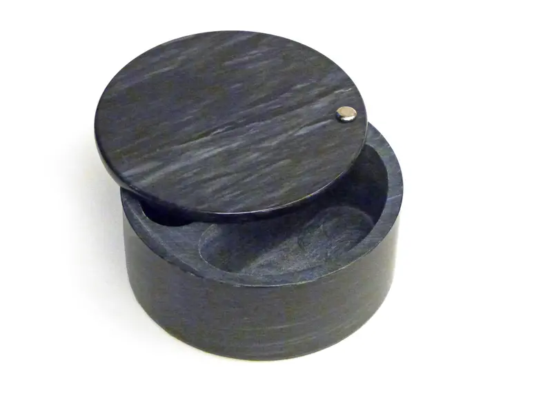 Rsvp Black Marble Salt Cellar – Elegant Countertop Storage 1