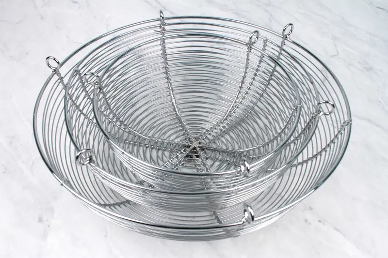 Rsvp Chrome-Finished Hanging Basket Set For Utensils 1