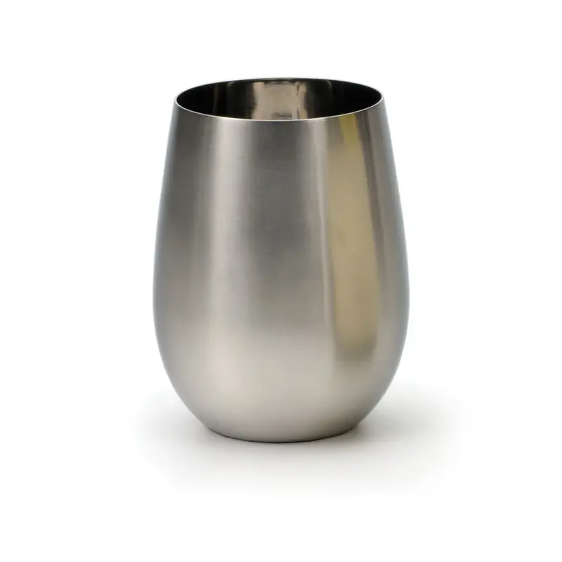Rsvp Elegant Stemless Wine Glass – Stainless Steel 1